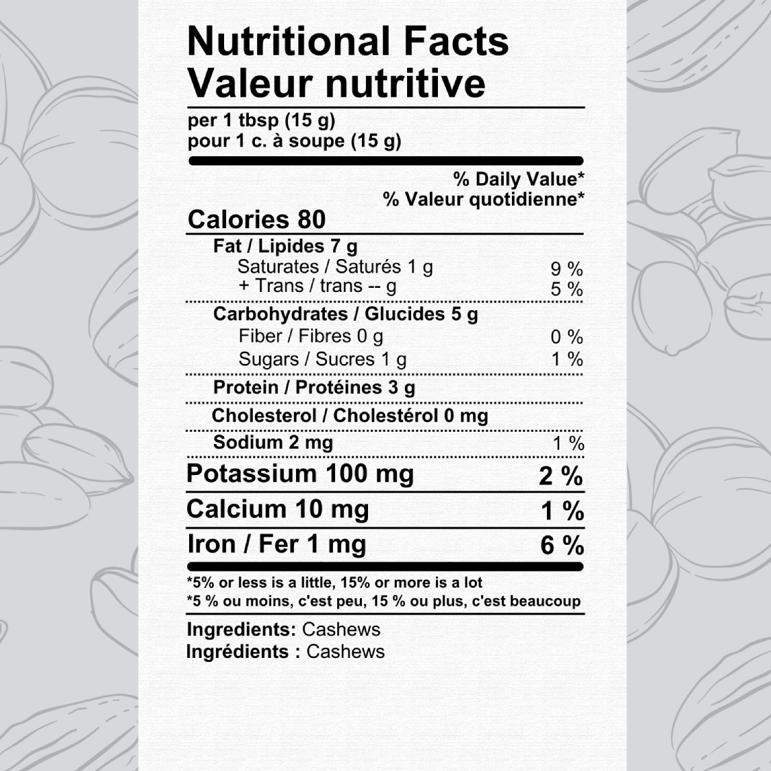 Cashew Butter 250G-Single Ingredients-The Roasted Nut Inc.