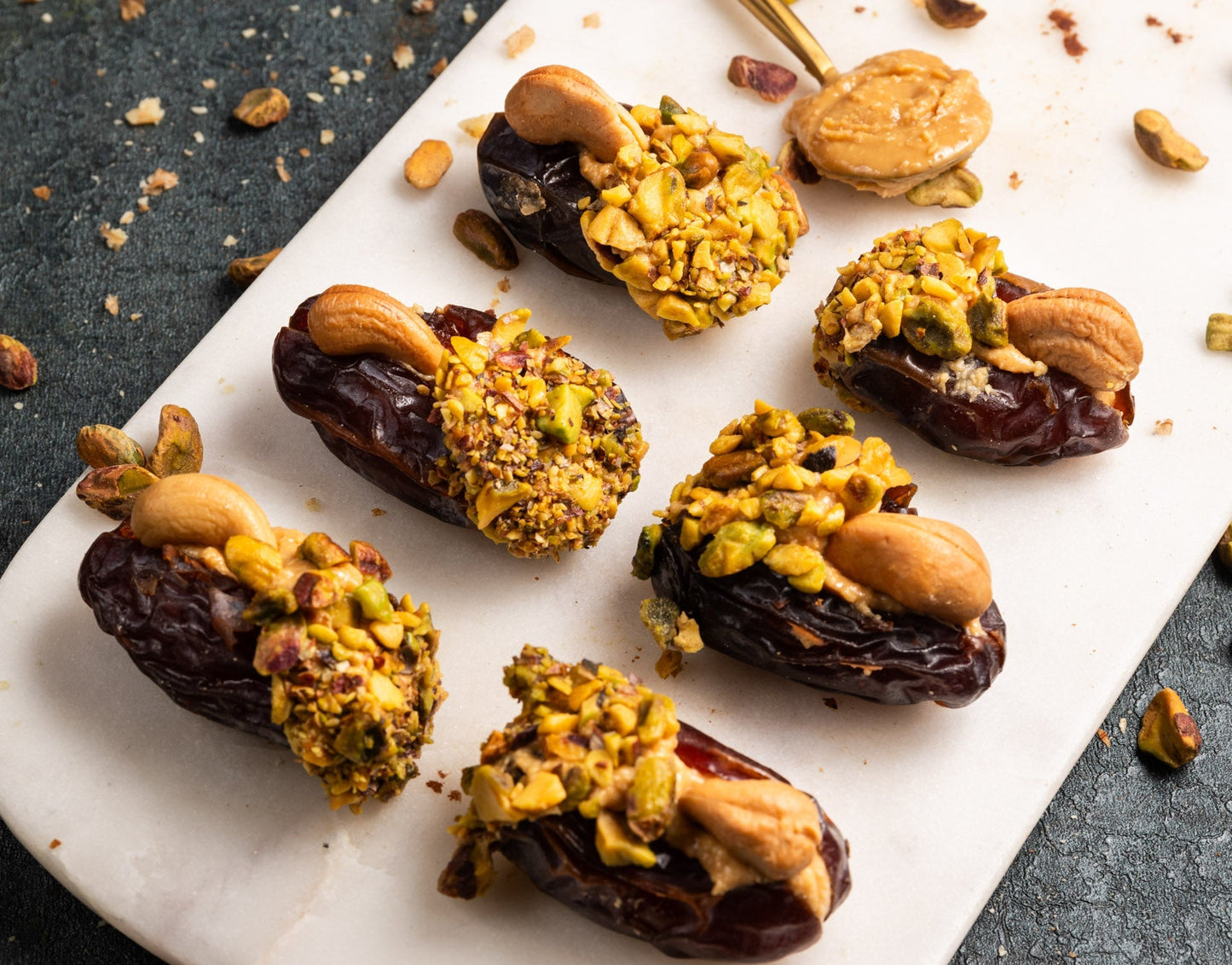 Peanut Butter And Cashew Butter Stuffed Dates-Nut Butter-The Roasted Nut Inc.