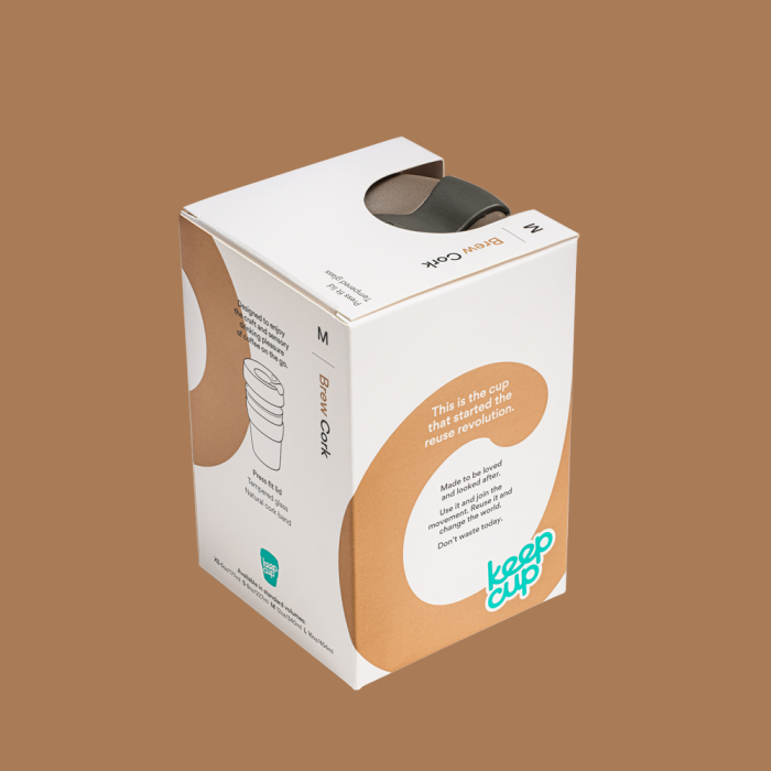 Keepcup Glass & Cork Reusable Coffee Cup- Latte-Reusable Coffee Cups-The Roasted Nut Inc.