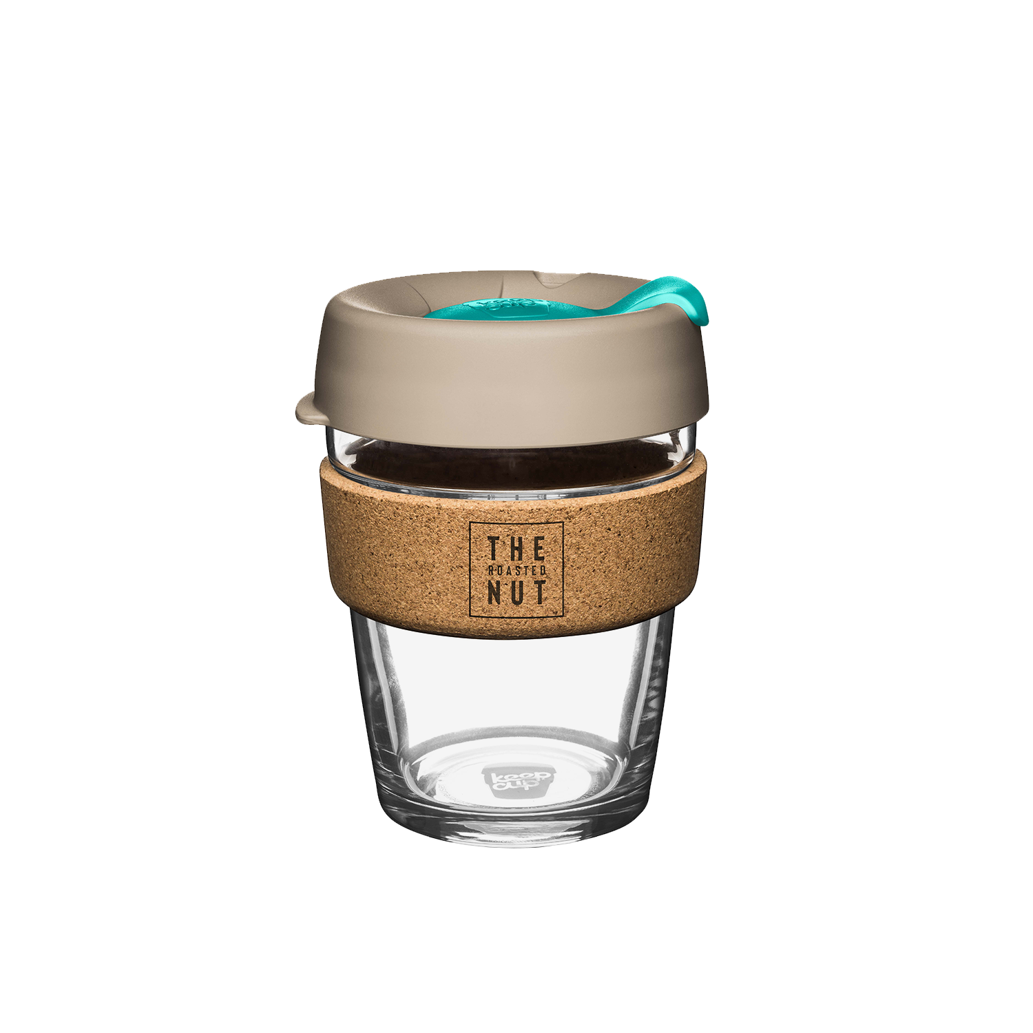Keepcup Glass & Cork Reusable Coffee Cup- Latte-Reusable Coffee Cups-The Roasted Nut Inc.