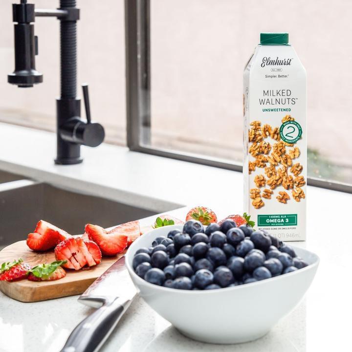 ELMHURST® WALNUT MILK UNSWEETEND-Unsweetened Nut Milk-The Roasted Nut Inc.