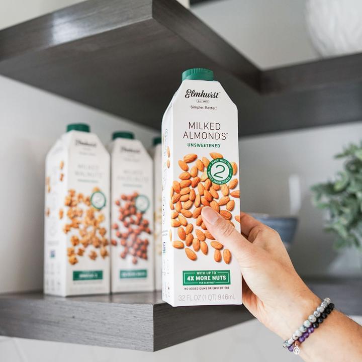 Elmhurst® Almond Milk Unsweetened-Unsweetened Nut Milk-The Roasted Nut Inc.