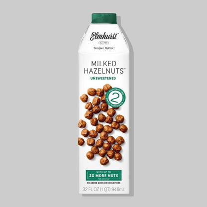 Elmhurst® Hazelnut Milk Unsweetened-Unsweetened Nut Milk-The Roasted Nut Inc.