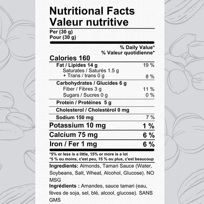 Tamari Flavored Almonds 10.00% Off Auto Renew-Roasted Nuts-The Roasted Nut Inc.
