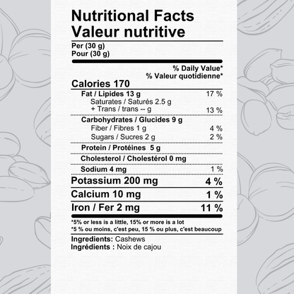 Unsalted Cashews-Roasted Nuts-The Roasted Nut Inc.
