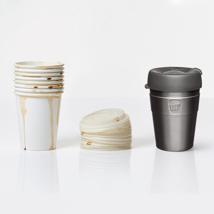 KEEPCUP GLASS & CORK REUSABLE COFFEE CUP- LATTE-Reusable Coffee Cups-The Roasted Nut Inc.