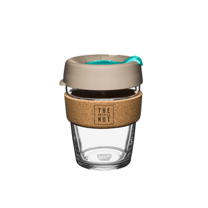 Open image in slideshow, KEEPCUP GLASS &amp; CORK REUSABLE COFFEE CUP- LATTE-Reusable Coffee Cups-The Roasted Nut Inc.
